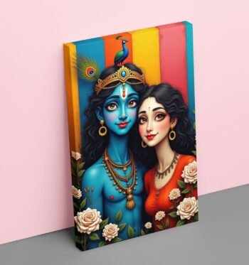 Divine Radha Krishna Canvas Painting – HD Print
